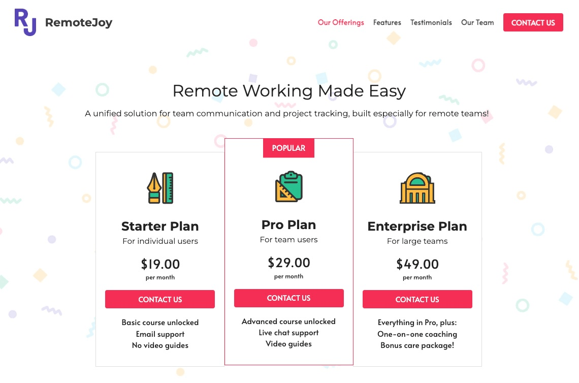 null RemoteJoy Ecommerce Website Design Template